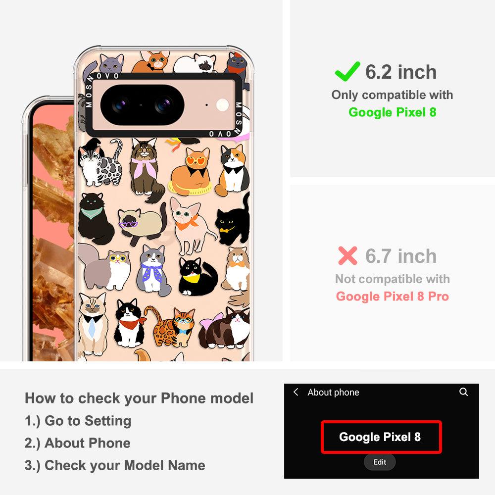 Cute Cat Phone Case - Google Pixel 8 Case - MOSNOVO