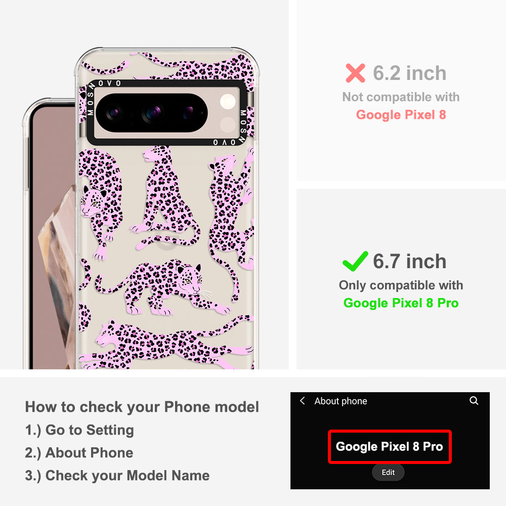 Pink Leopard Phone Case - Google Pixel 8 Pro Case - MOSNOVO