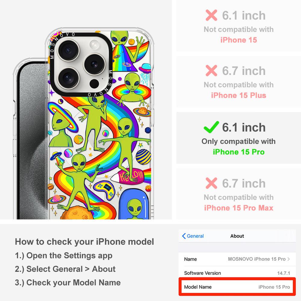 Funny Alien Phone Case - iPhone 15 Pro Case - MOSNOVO