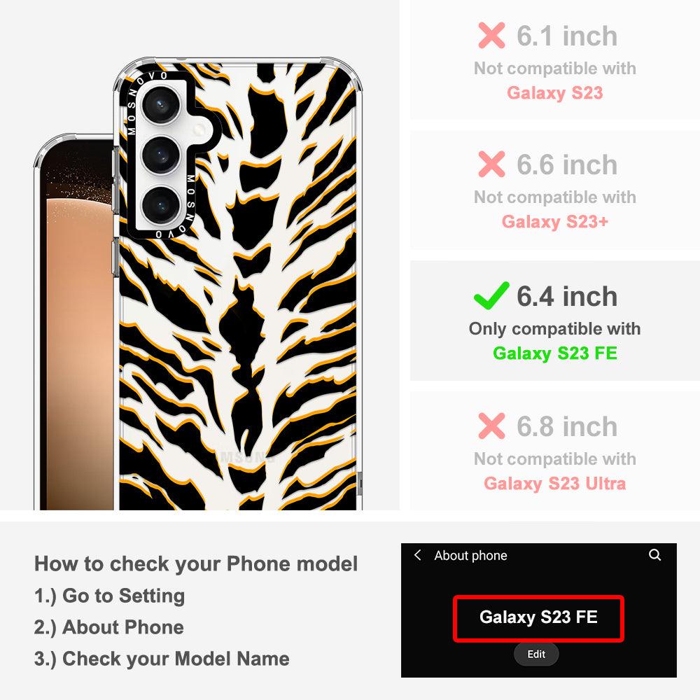 Tiger Print Phone Case - Samsung Galaxy S23 FE Case