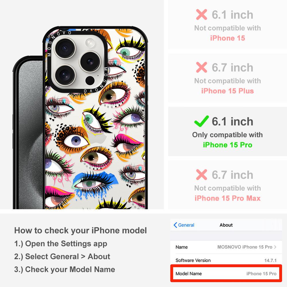 Eyes Phone Case - iPhone 15 Pro Case - MOSNOVO