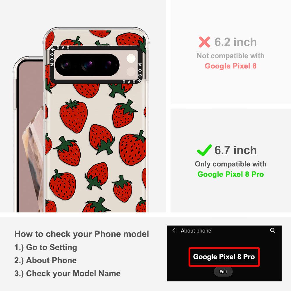 Red Strawberry Phone Case - Google Pixel 8 Pro Case - MOSNOVO