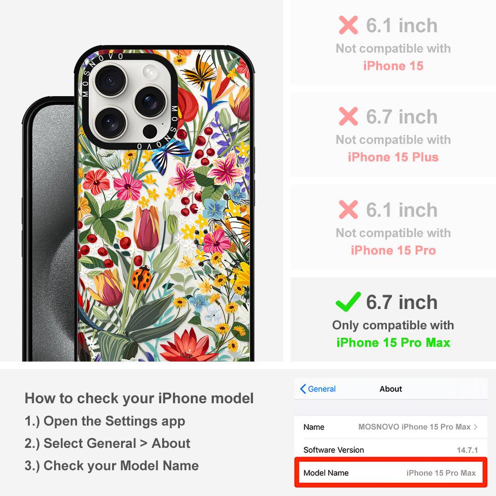 In The Garden Phone Case - iPhone 15 Pro Max Case - MOSNOVO