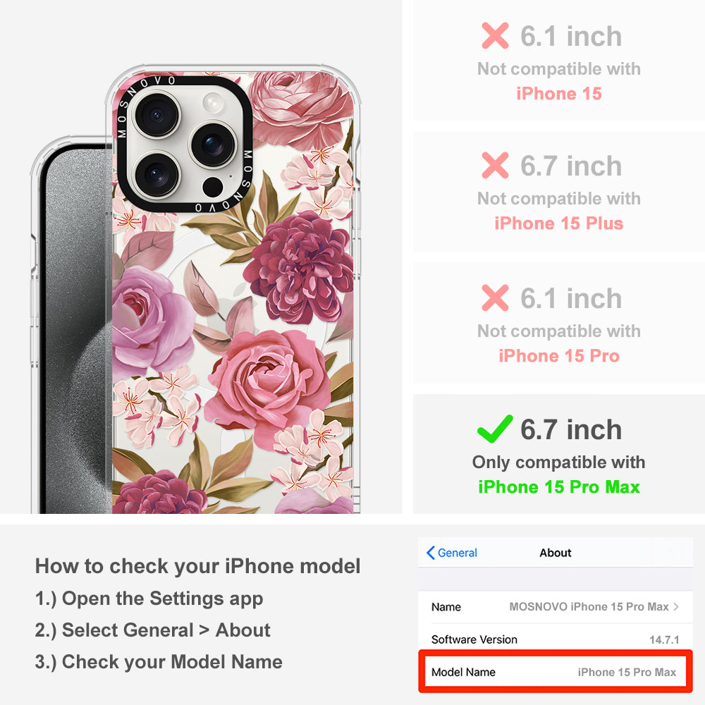 Blossom Flowe Floral Phone Case - iPhone 15 Pro Max Case - MOSNOVO