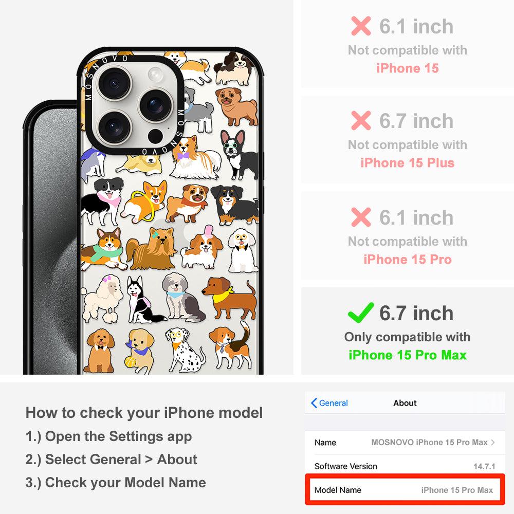 Cute Puppy Phone Case - iPhone 15 Pro Max Case - MOSNOVO