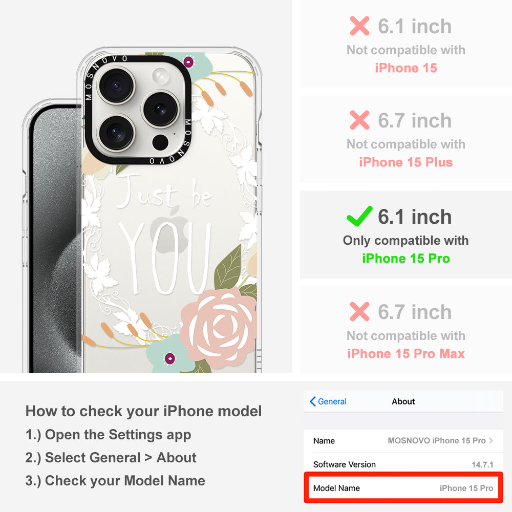 Just Be You Phone Case - iPhone 15 Pro Case - MOSNOVO