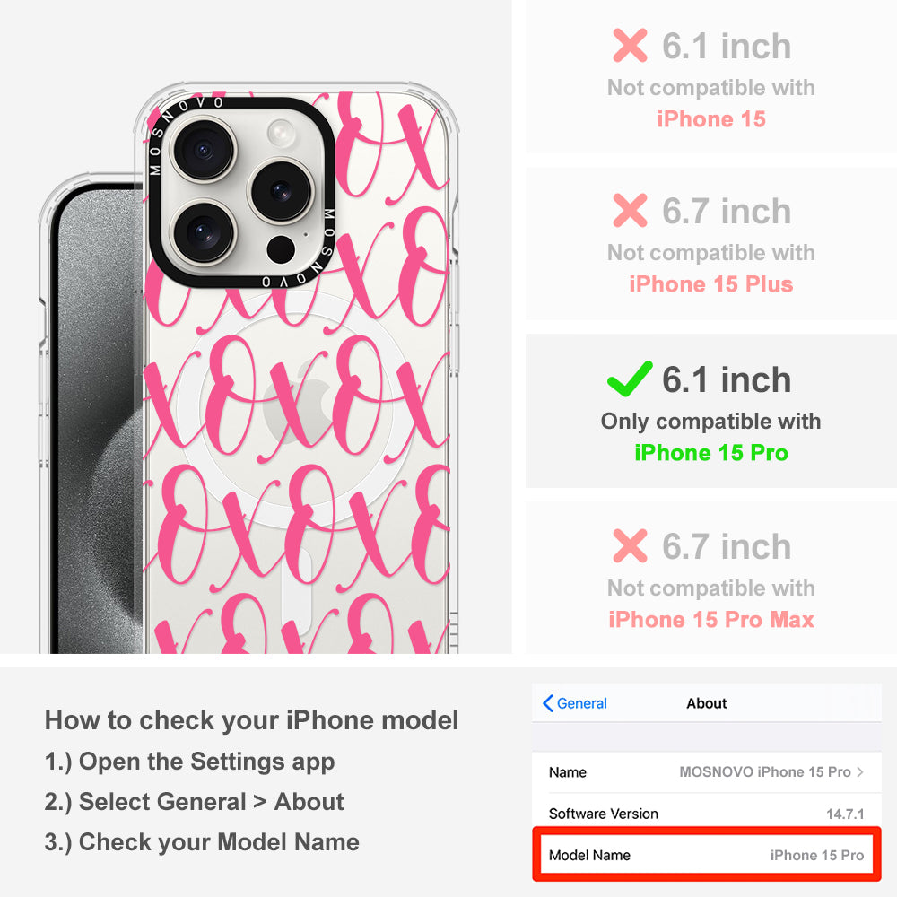 XOXO Phone Case - iPhone 15 Pro Case - MOSNOVO