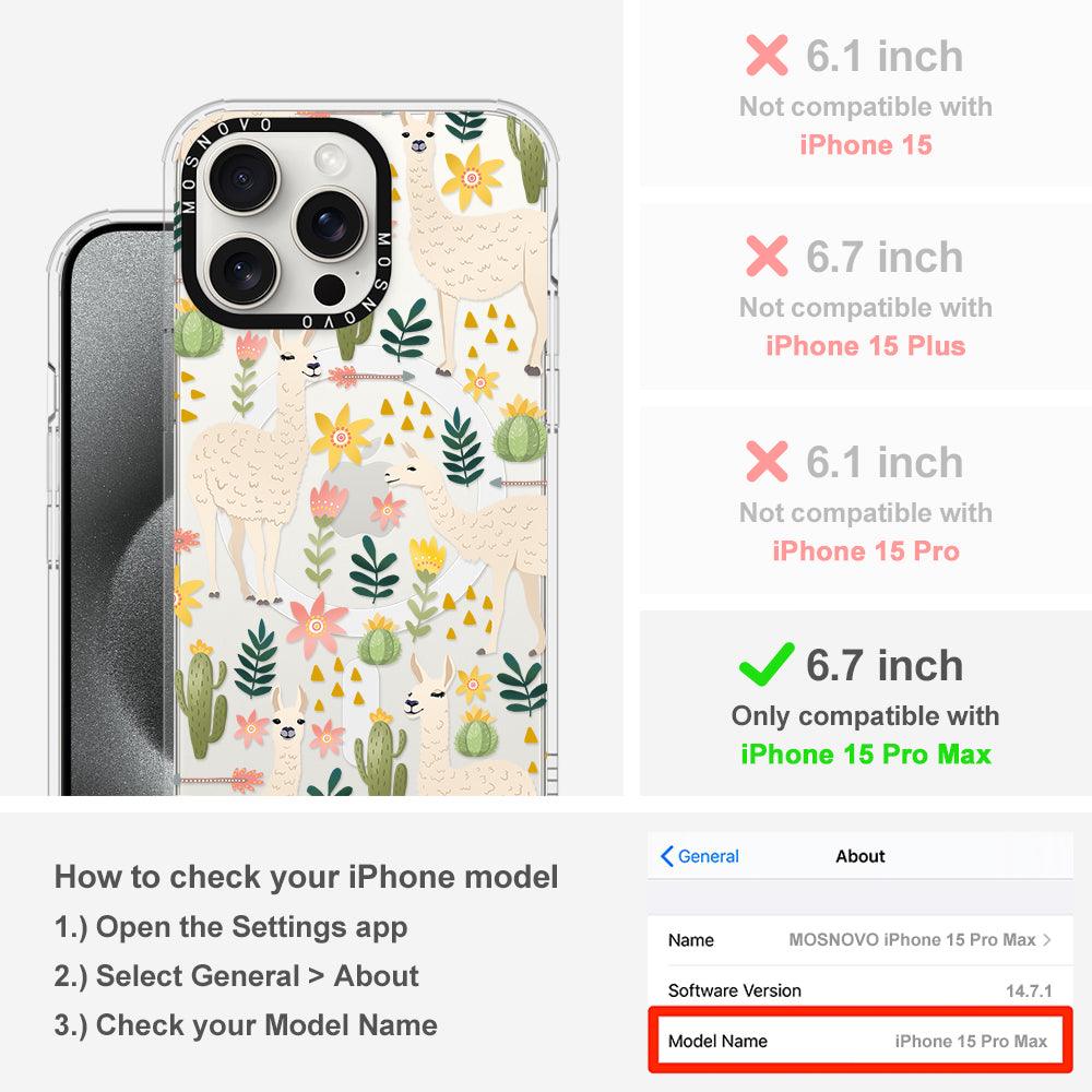 Desert Llama Phone Case - iPhone 15 Pro Max Case - MOSNOVO
