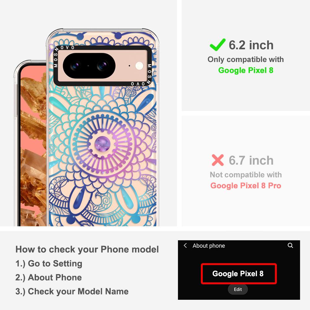 Violet Blue Mandala Phone Case - Google Pixel 8 Case - MOSNOVO
