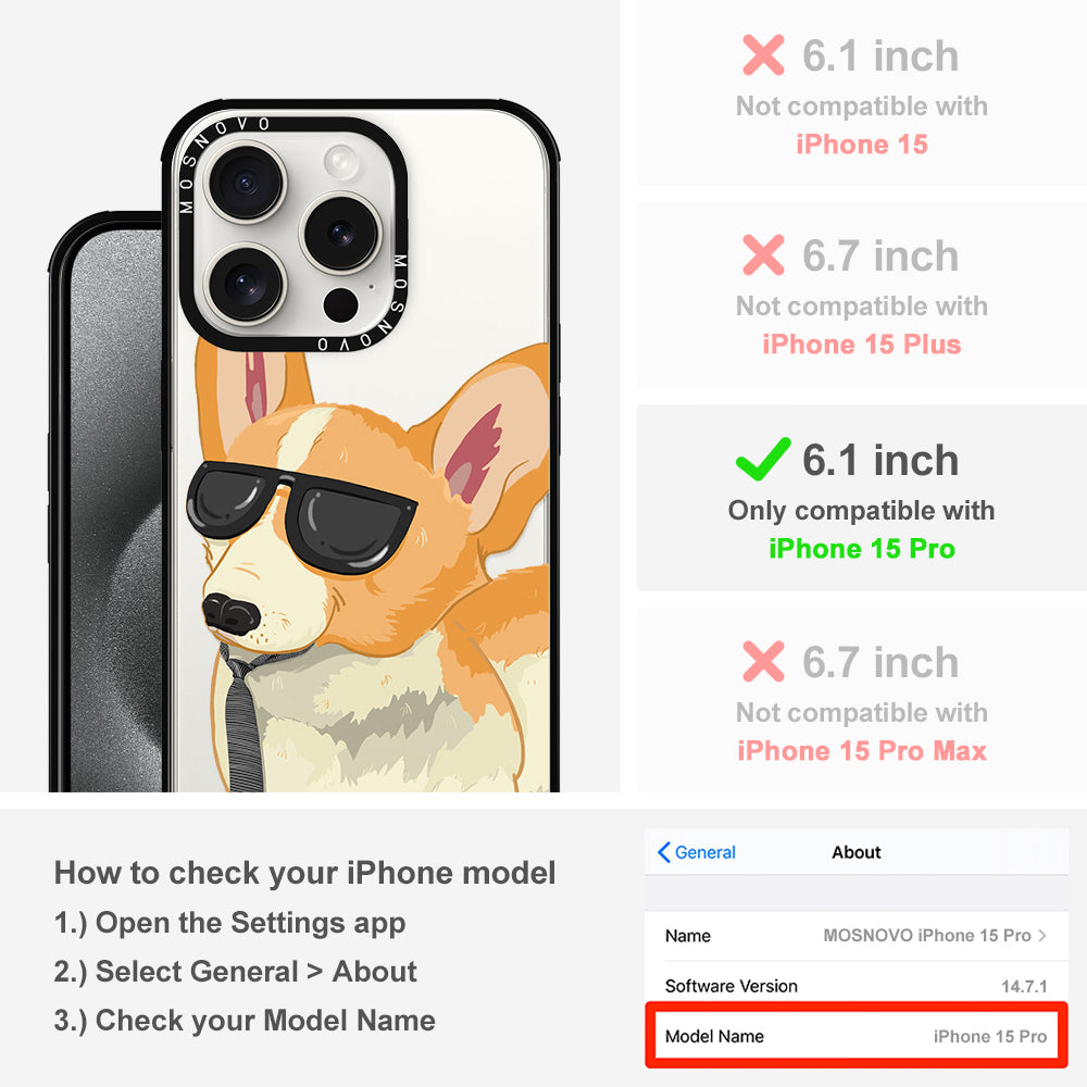 Fluffy Corgi Phone Case - iPhone 15 Pro Case - MOSNOVO