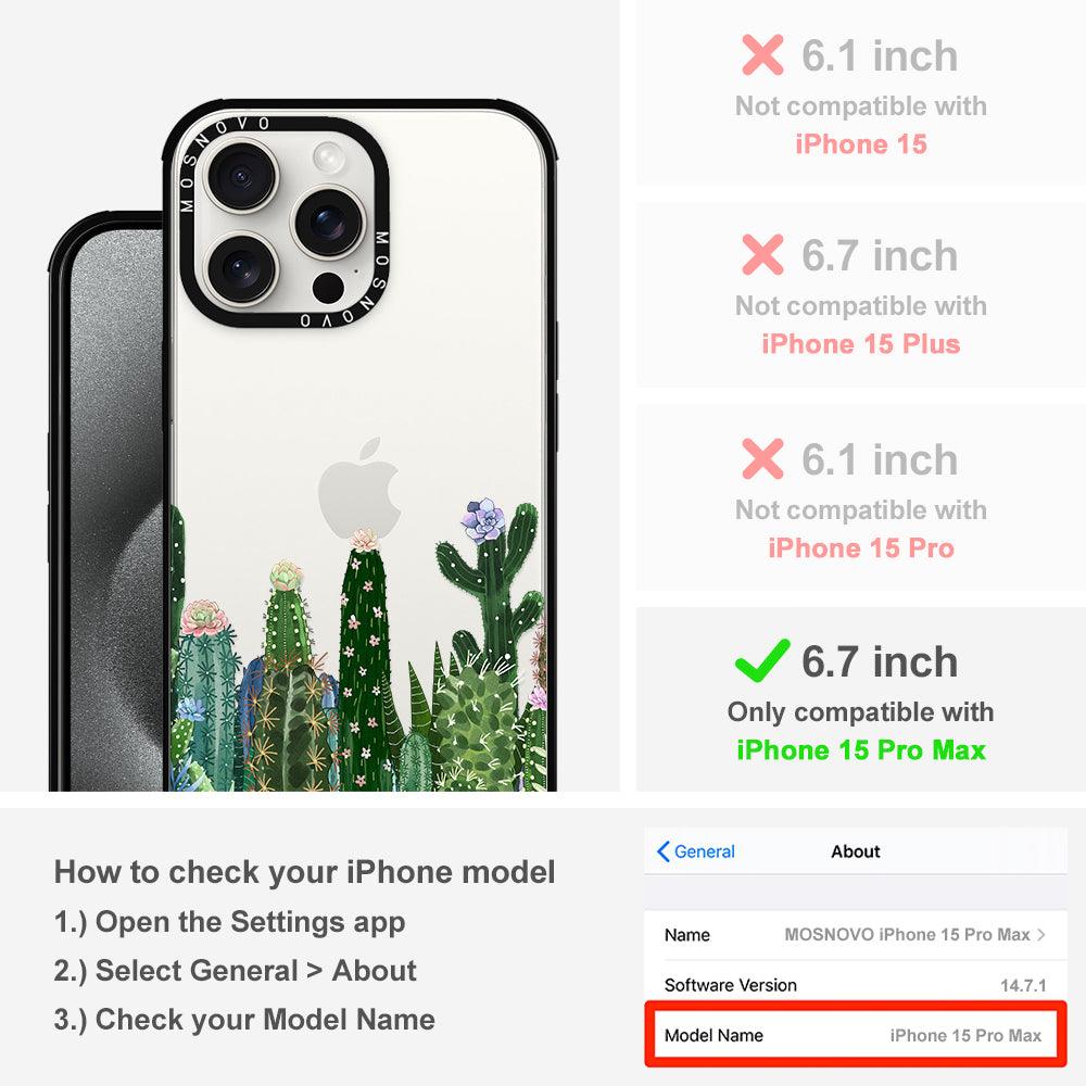 Desert Cactus Phone Case - iPhone 15 Pro Max Case - MOSNOVO