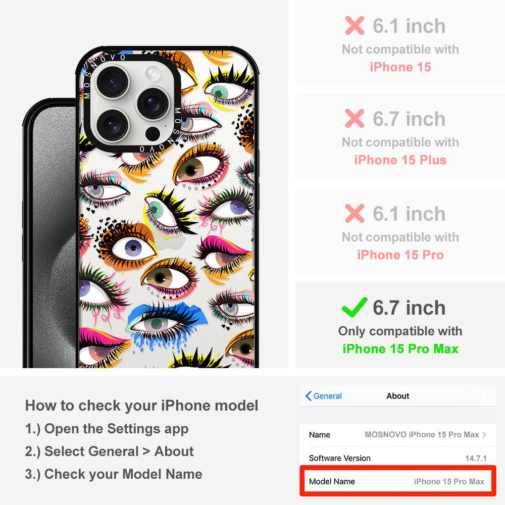 Eyes Phone Case - iPhone 15 Pro Max Case - MOSNOVO