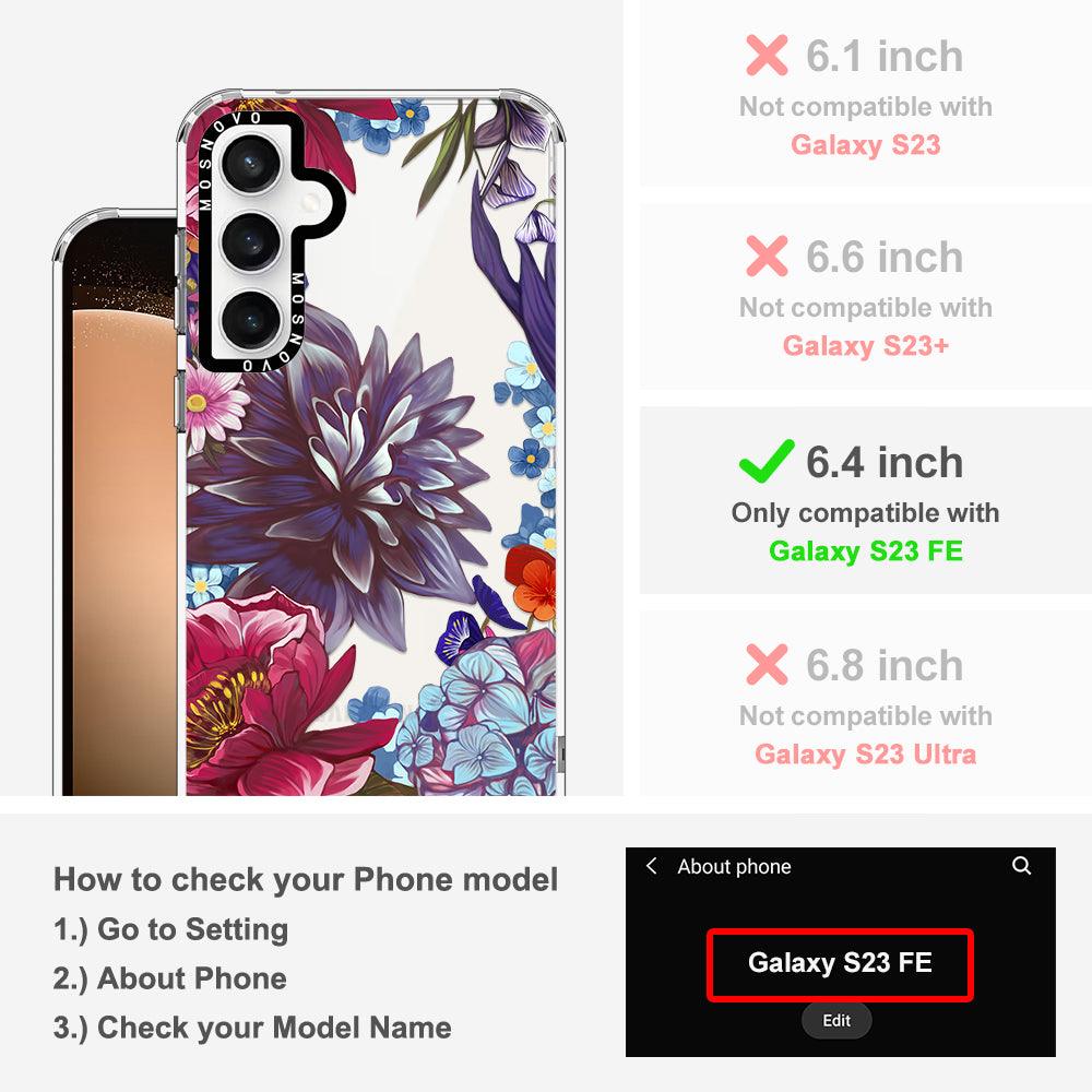 Lilac Floral Phone Case - Samsung Galaxy S23 FE Case