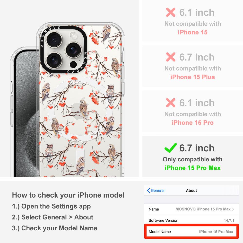 Owl Phone Case - iPhone 15 Pro Max Case - MOSNOVO