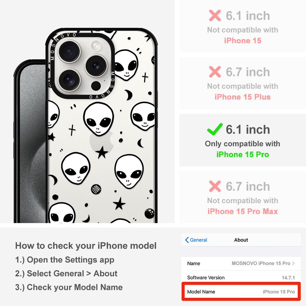 Cute Alien Phone Case - iPhone 15 Pro Case - MOSNOVO