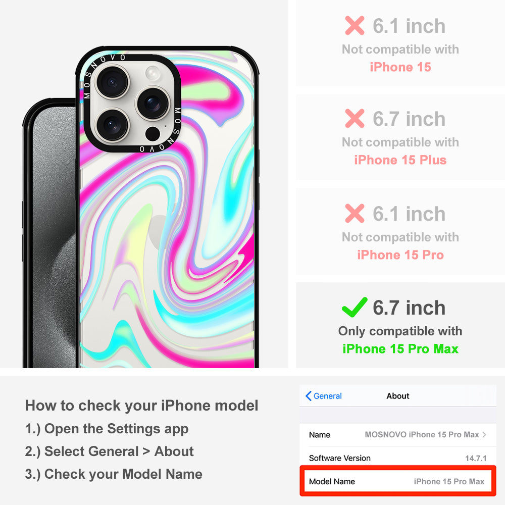 Psychedelic Swirls Phone Case - iPhone 15 Pro Max Case - MOSNOVO
