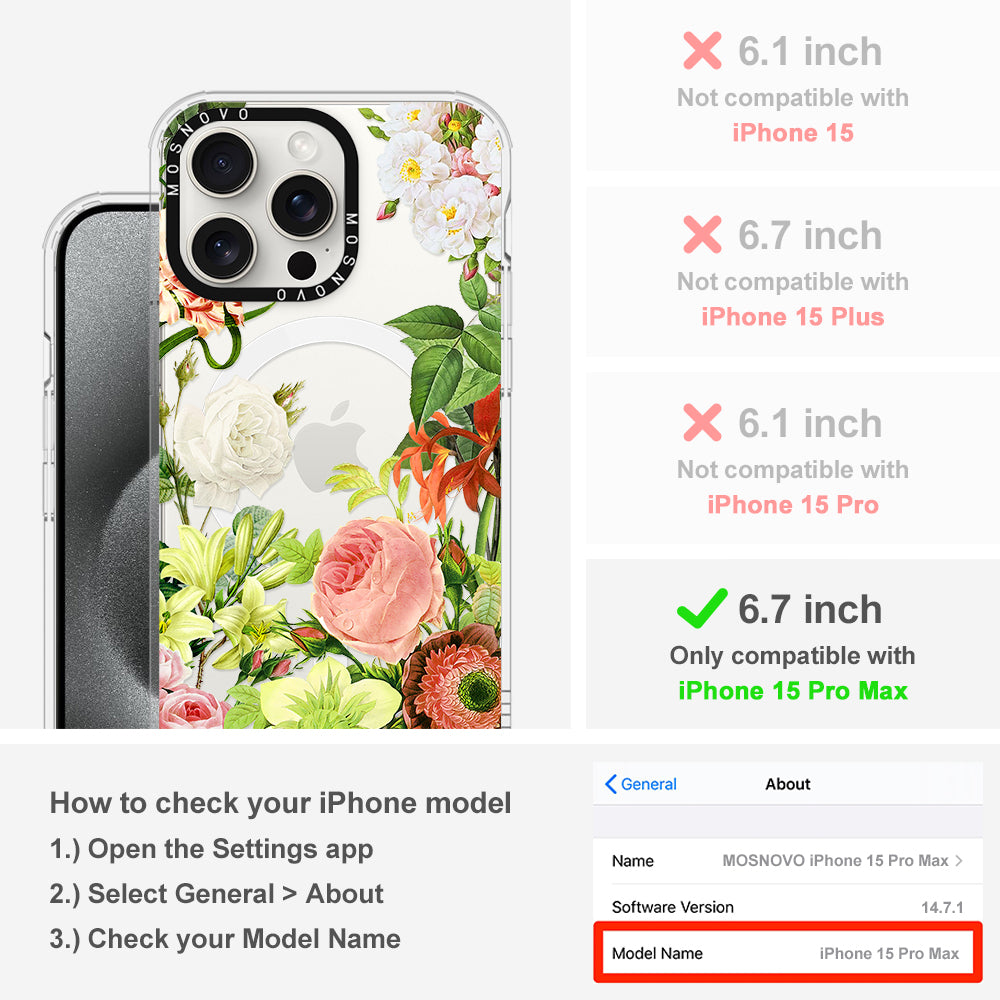 Botanical Garden Phone Case - iPhone 15 Pro Max Case - MOSNOVO