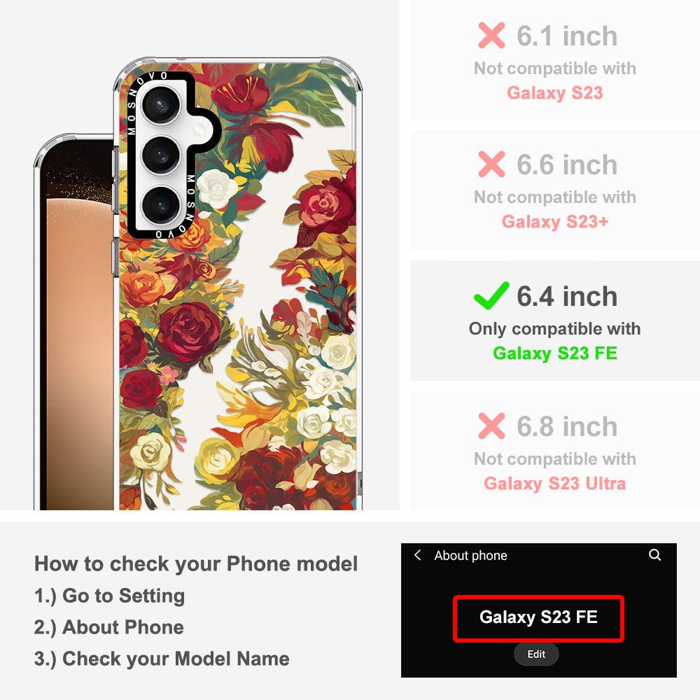 Vintage Flower Garden Phone Case - Samsung Galaxy S23 FE Case