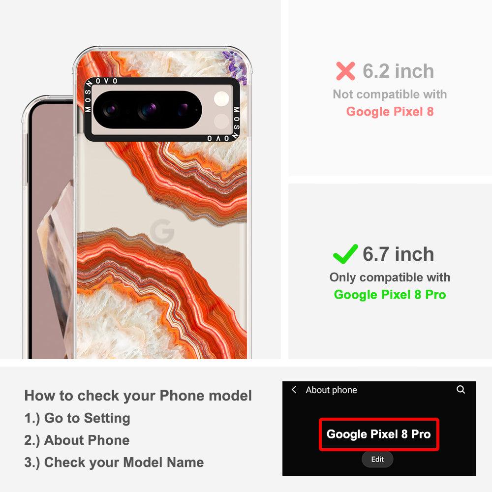 Agate Red Phone Case - Google Pixel 8 Pro Case - MOSNOVO