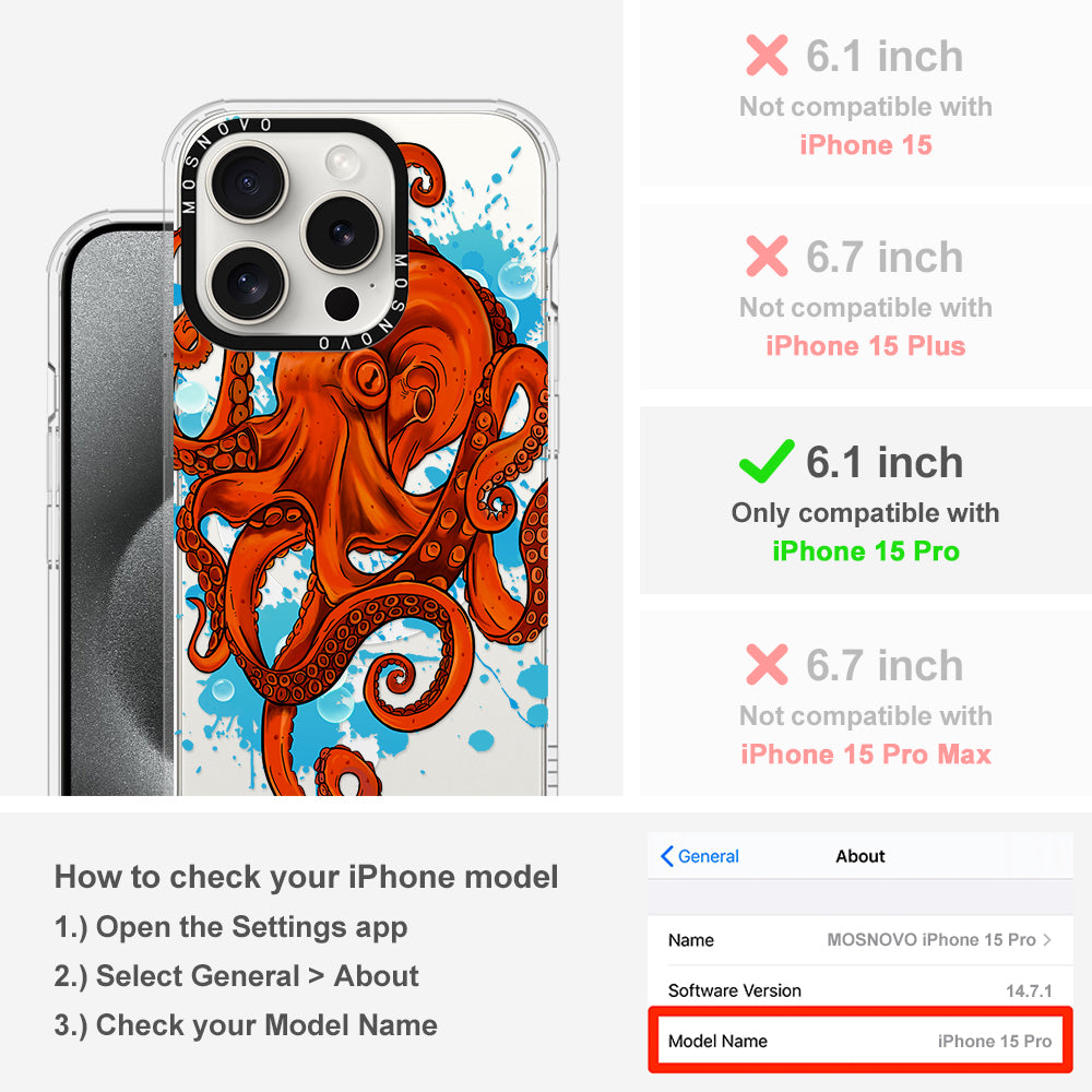 Octupus Phone Case - iPhone 15 Pro Case - MOSNOVO