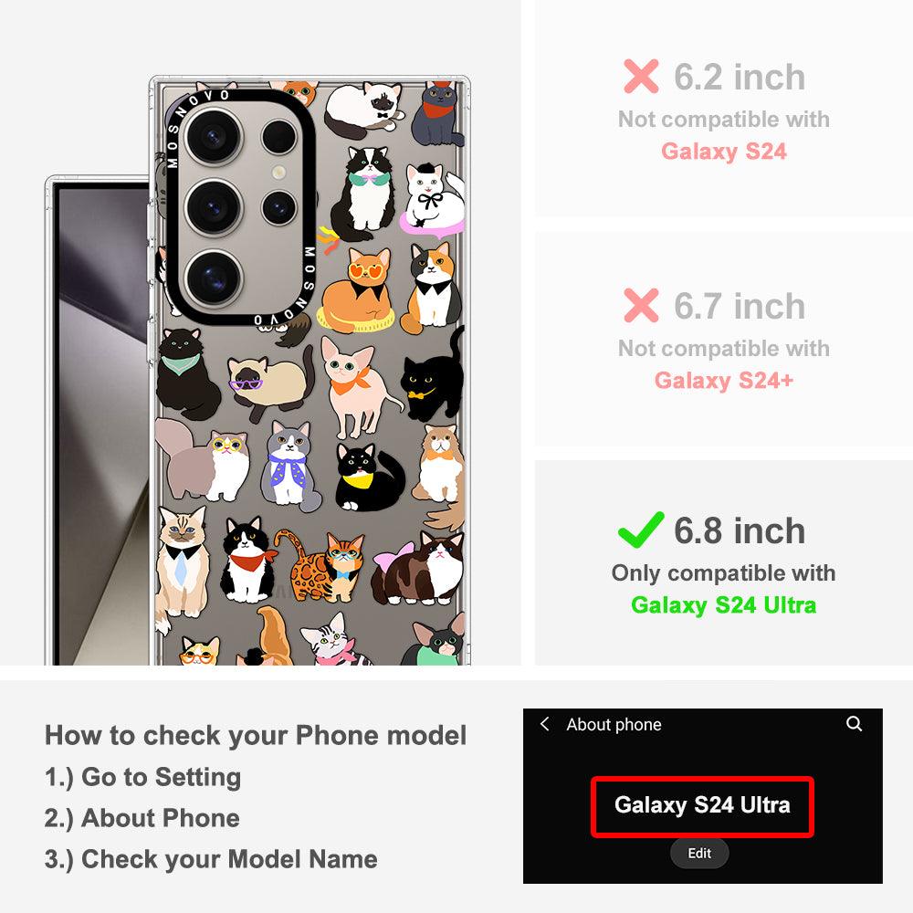 Cute Cats Phone Case - Samsung Galaxy S24 Ultra Case - MOSNOVO