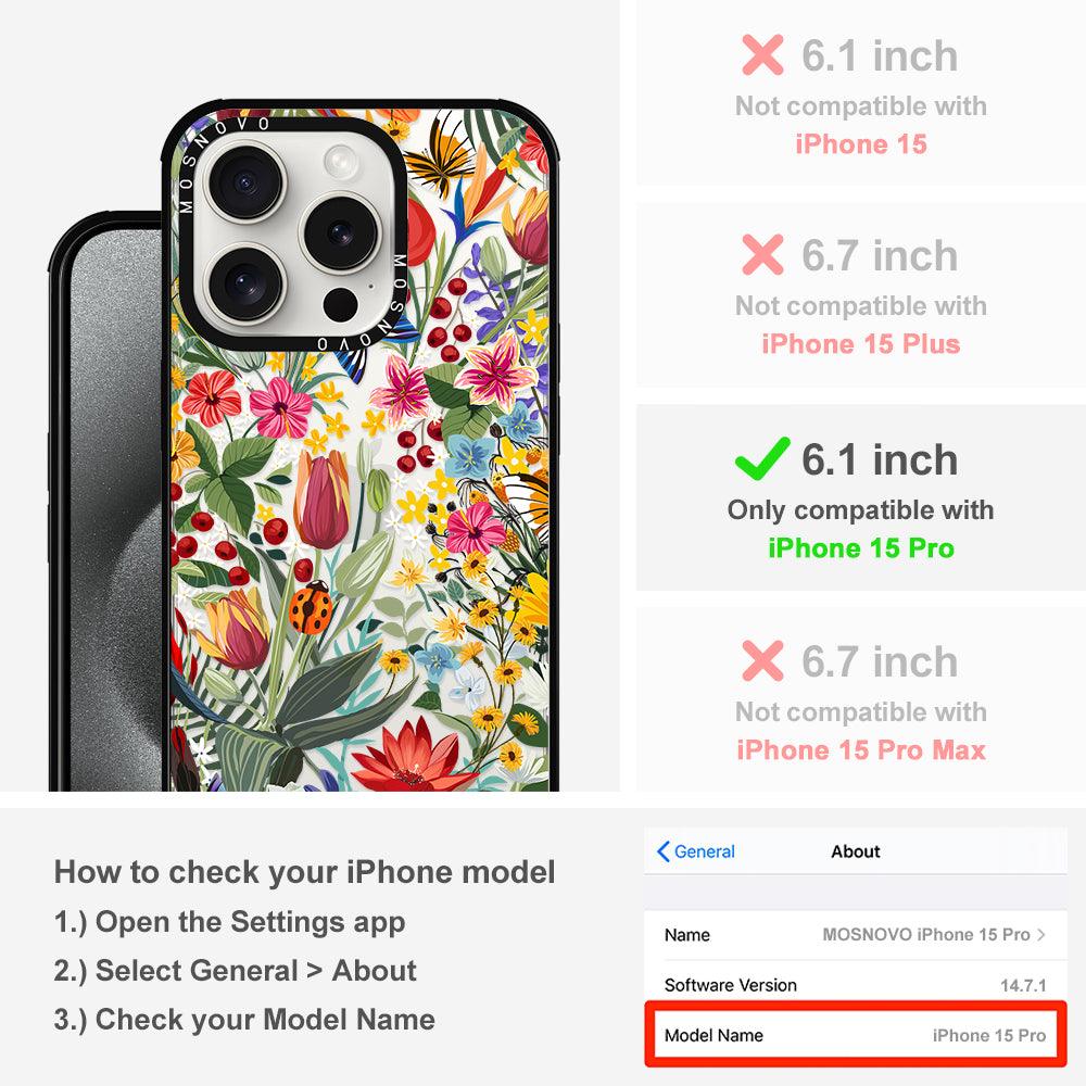 In The Garden Phone Case - iPhone 15 Pro Case - MOSNOVO