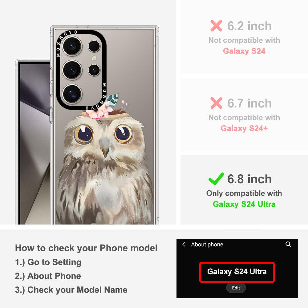 Cute Owl Phone Case - Samsung Galaxy S24 Ultra Case - MOSNOVO