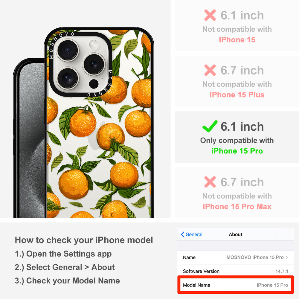 Tangerine Phone Case - iPhone 15 Pro Case - MOSNOVO