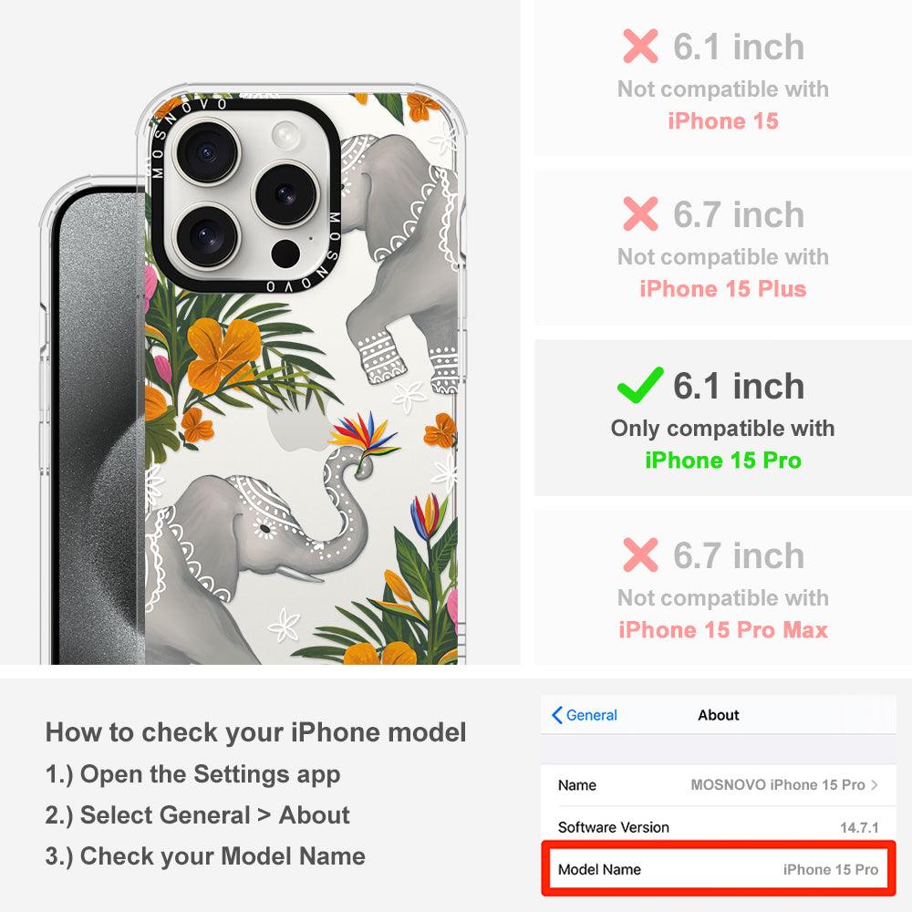 Elephant Phone Case - iPhone 15 Pro Case - MOSNOVO