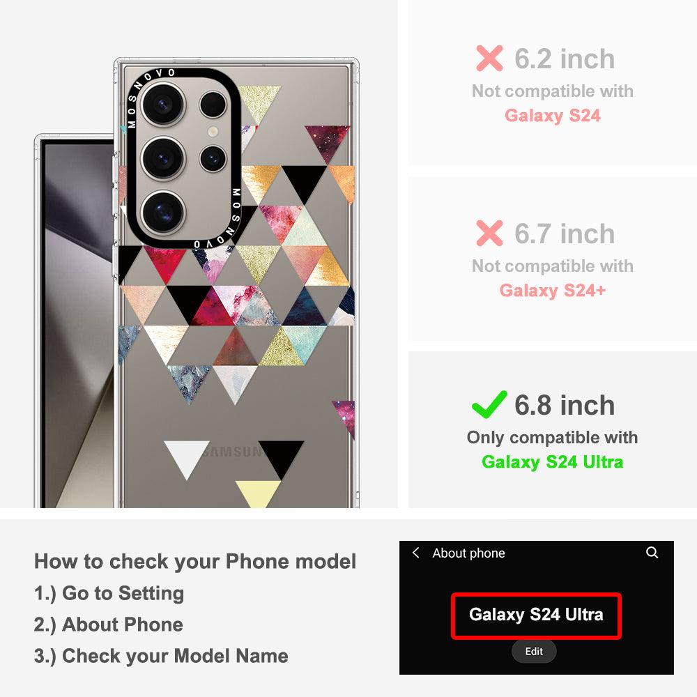 Triangles Stone Marble Phone Case - Samsung Galaxy S24 Ultra Case - MOSNOVO