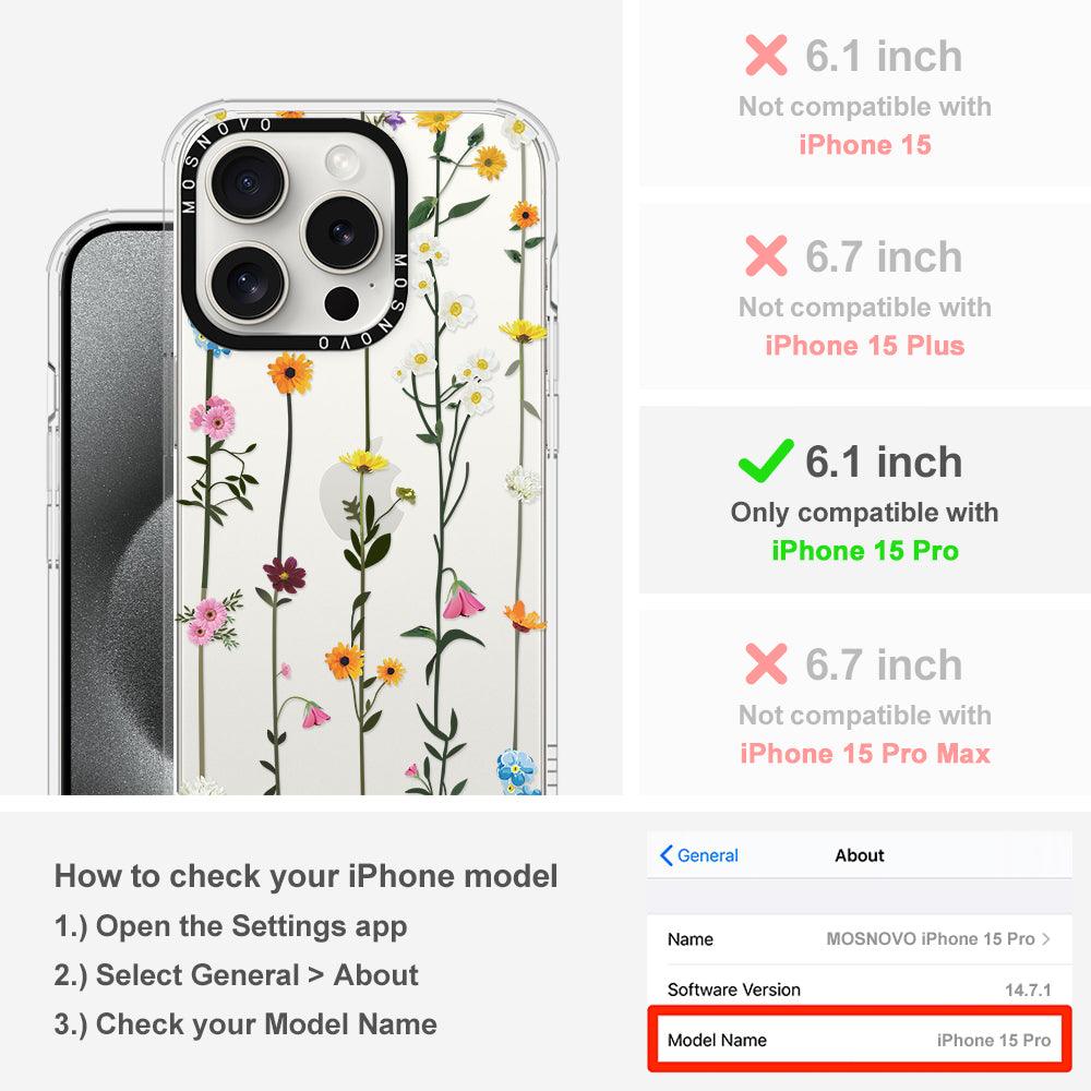 Wildflowers Phone Case - iPhone 15 Pro Case - MOSNOVO