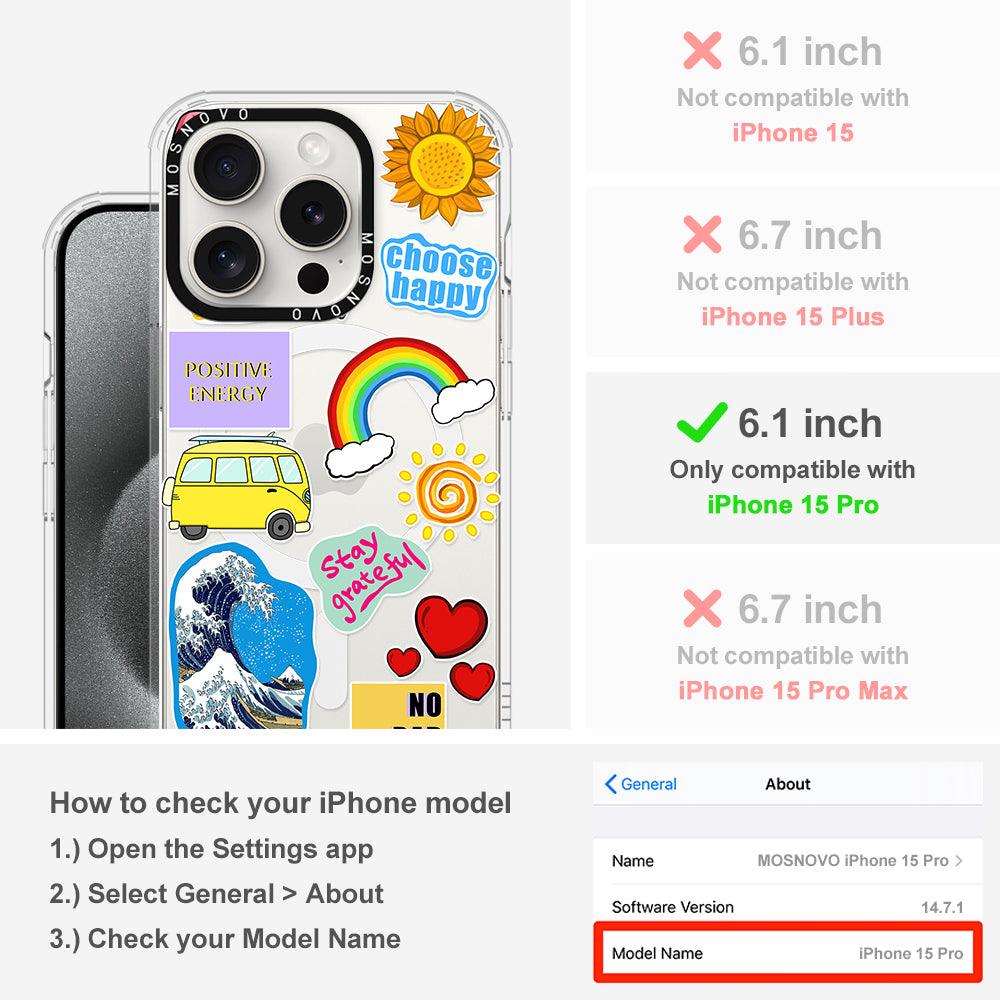 Happy Vibes Phone Case - iPhone 15 Pro Case - MOSNOVO