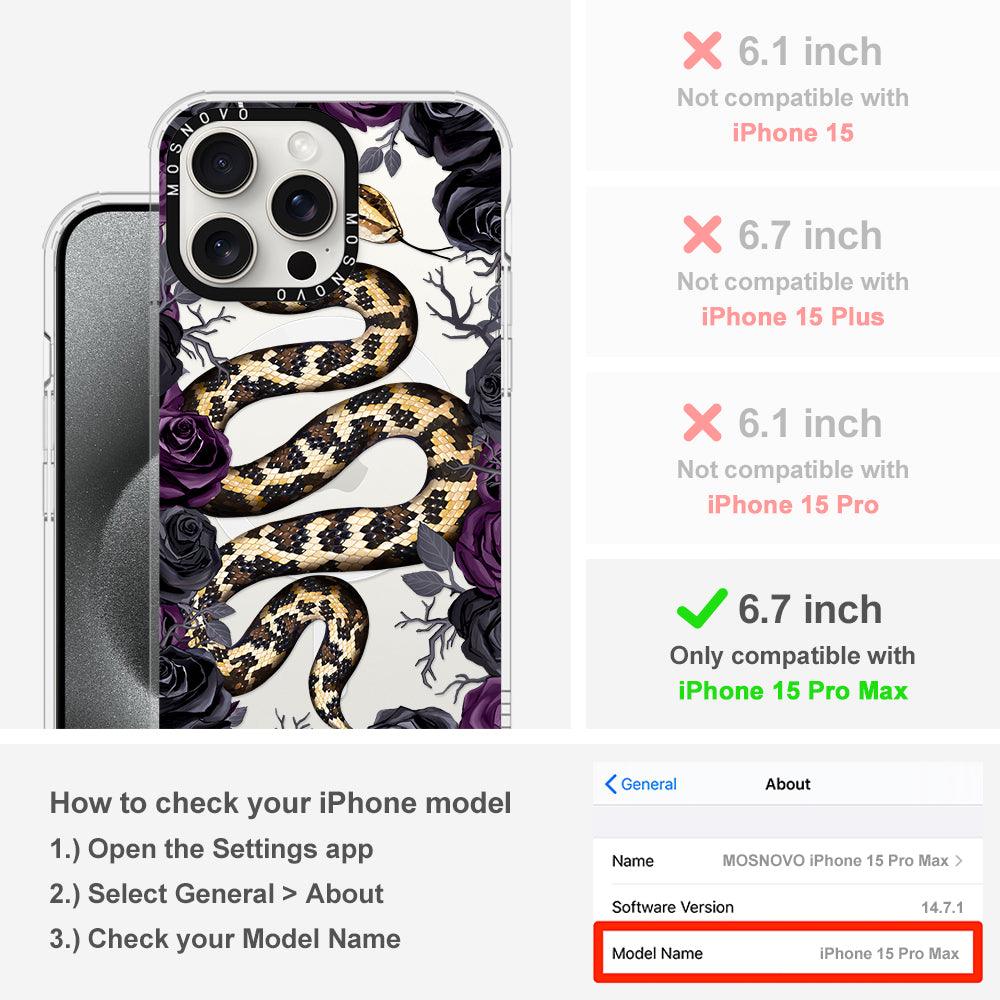 Secret Snake Garden Phone Case - iPhone 15 Pro Max Case - MOSNOVO