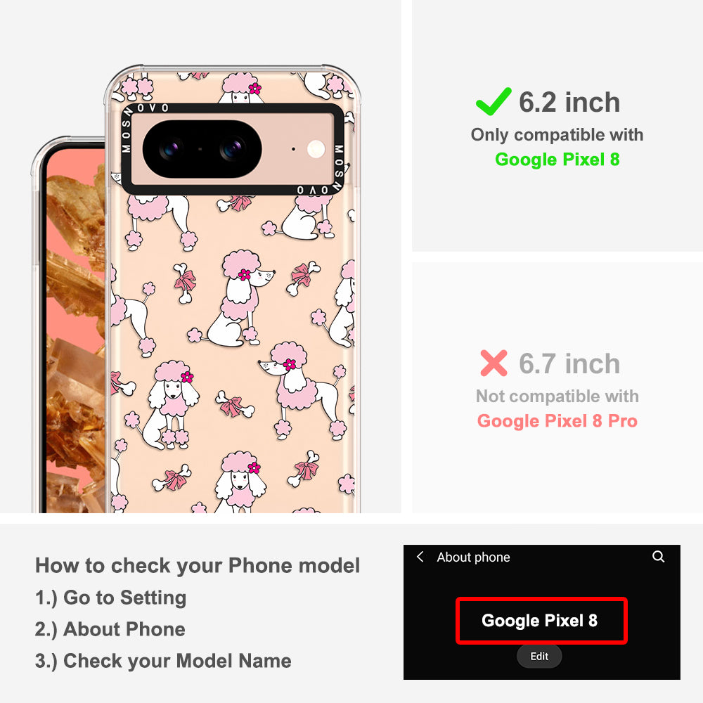 Pink Poodle Phone Case - Google Pixel 8 Case