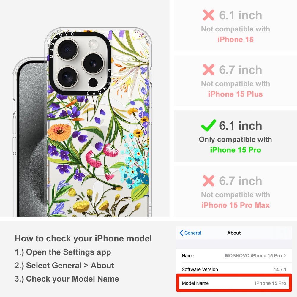 Summer Flower Holidays Phone Case - iPhone 15 Pro Case - MOSNOVO