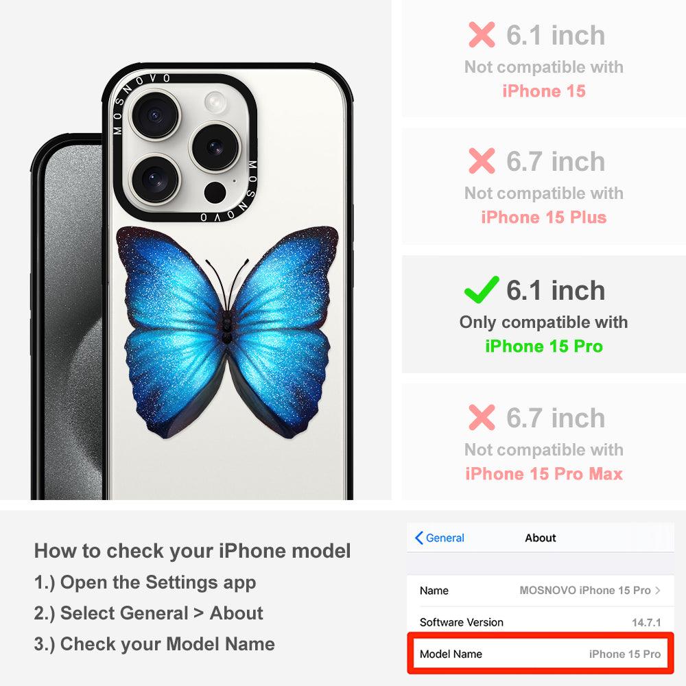 Shimmering Butterfly Phone Case - iPhone 15 Pro Case - MOSNOVO