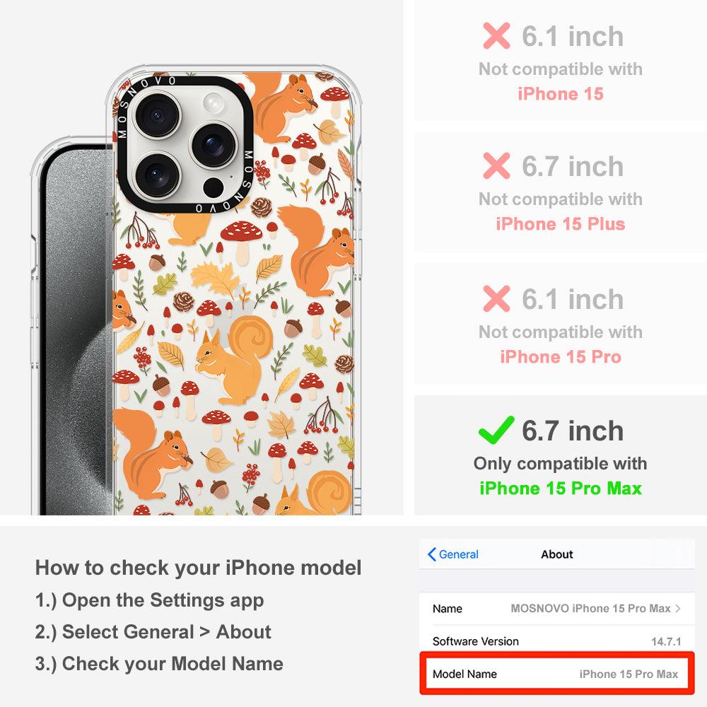 Autumn Squirrel Phone Case - iPhone 15 Pro Max Case - MOSNOVO