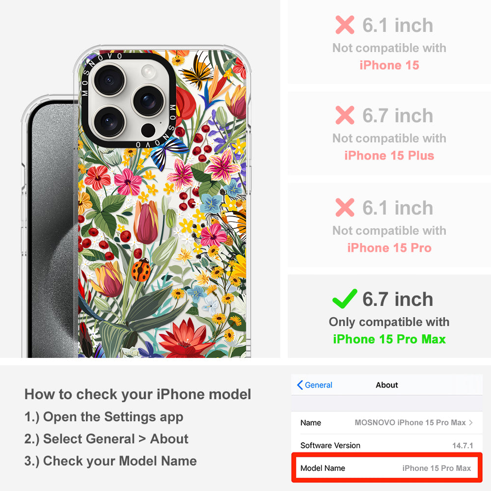 In The Garden Phone Case - iPhone 15 Pro Max Case - MOSNOVO