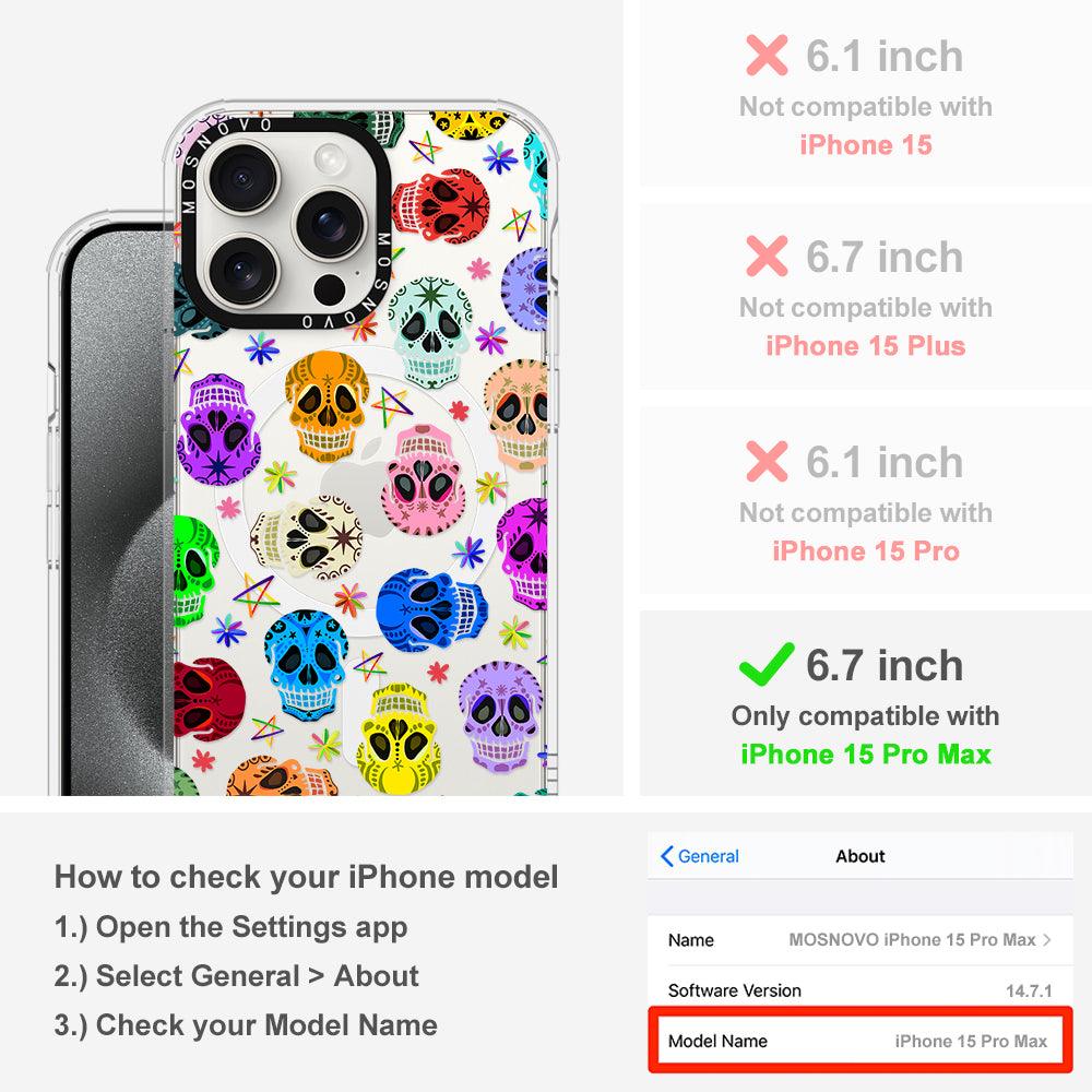 Skull Phone Case - iPhone 15 Pro Max Case - MOSNOVO