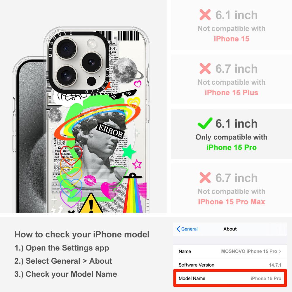 Error Statue Art Phone Case - iPhone 15 Pro Case - MOSNOVO