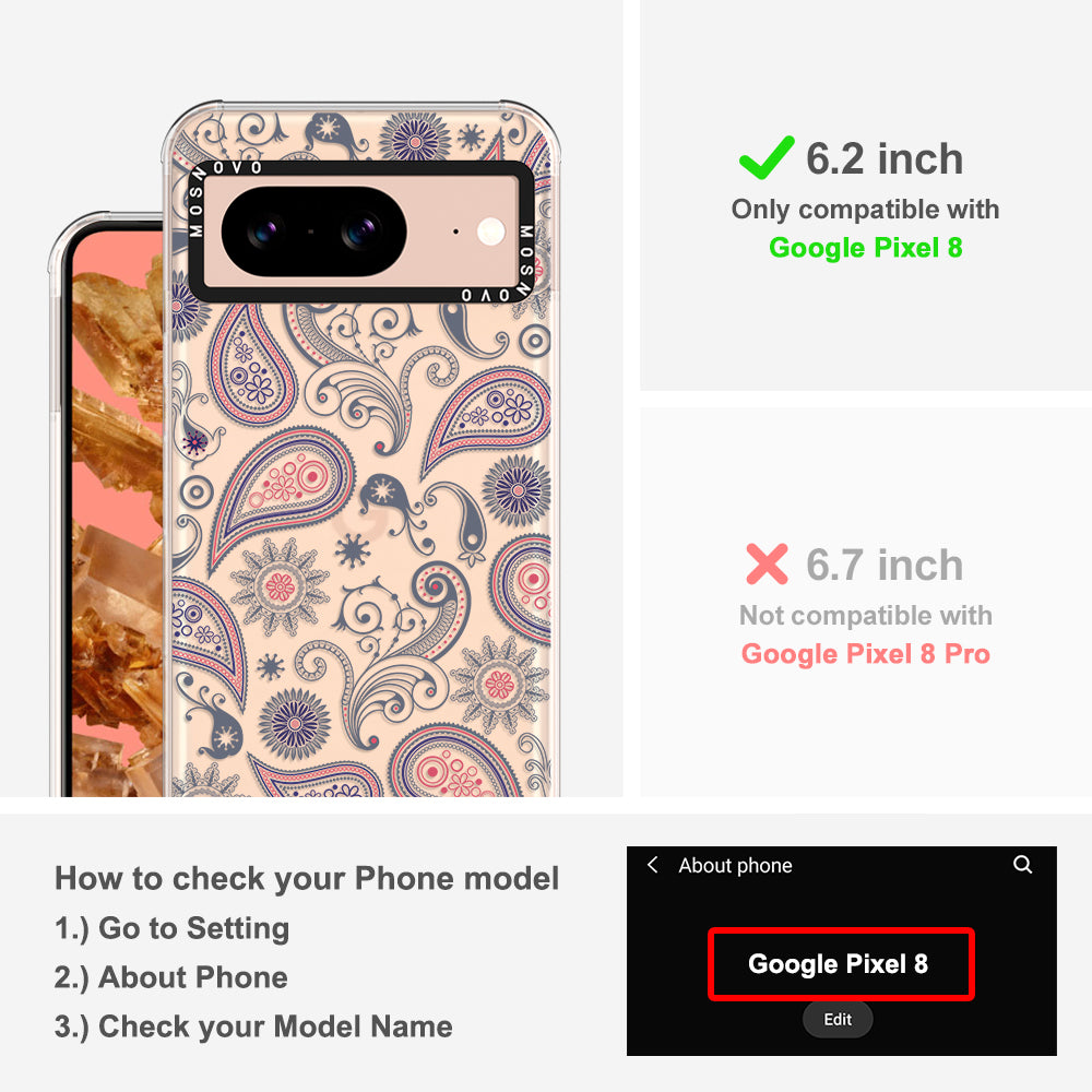 Paisley Phone Case - Google Pixel 8 Case - MOSNOVO