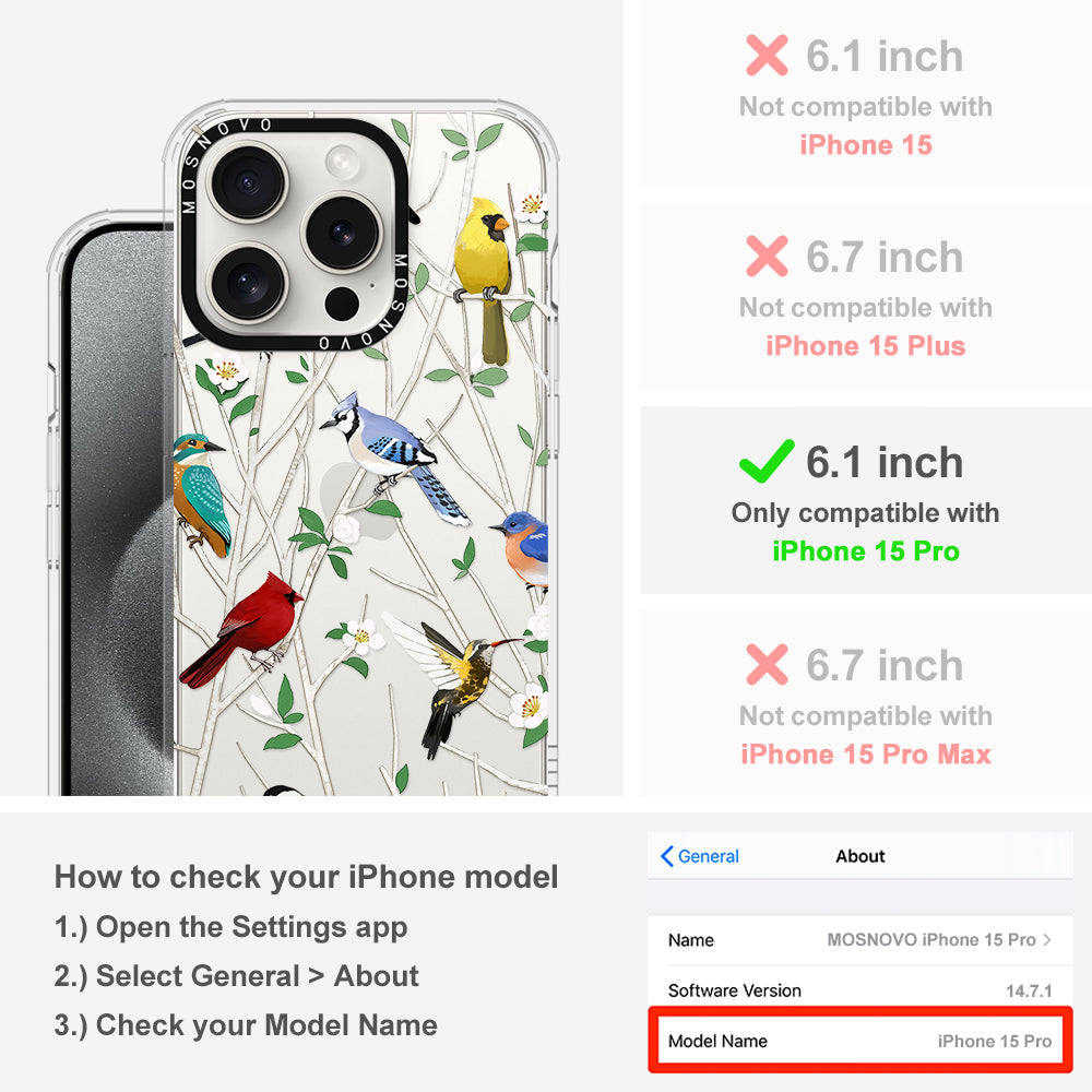 Wild Bird Phone Case - iPhone 15 Pro Case - MOSNOVO