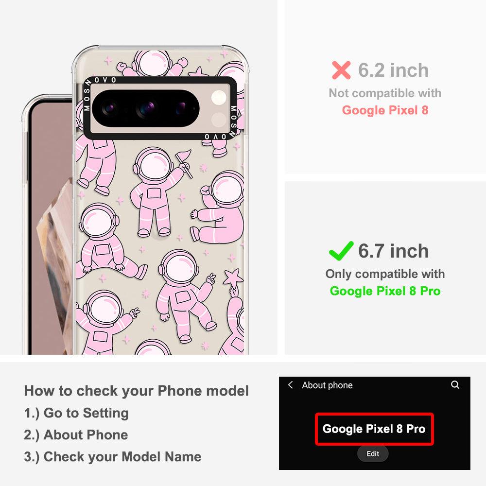 Pink Astronaut Phone Case - Google Pixel 8 Pro Case - MOSNOVO