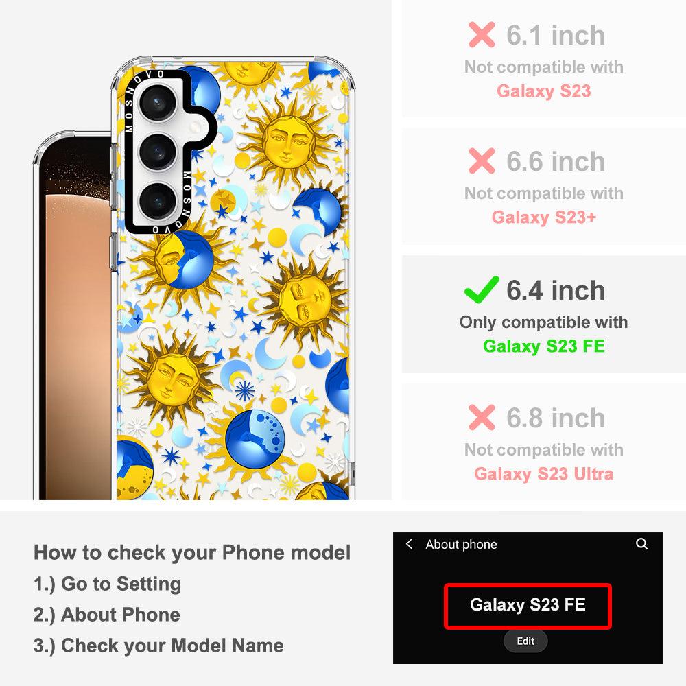 Celestial Sun Moon Phone Case - Samsung Galaxy S23 FE Case