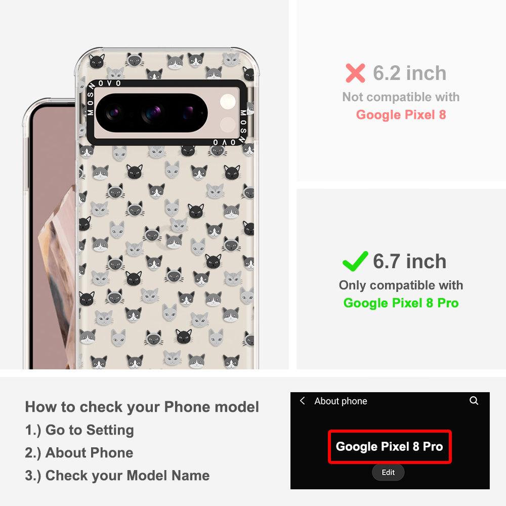 Cats Head Phone Case - Google Pixel 8 Pro Case - MOSNOVO