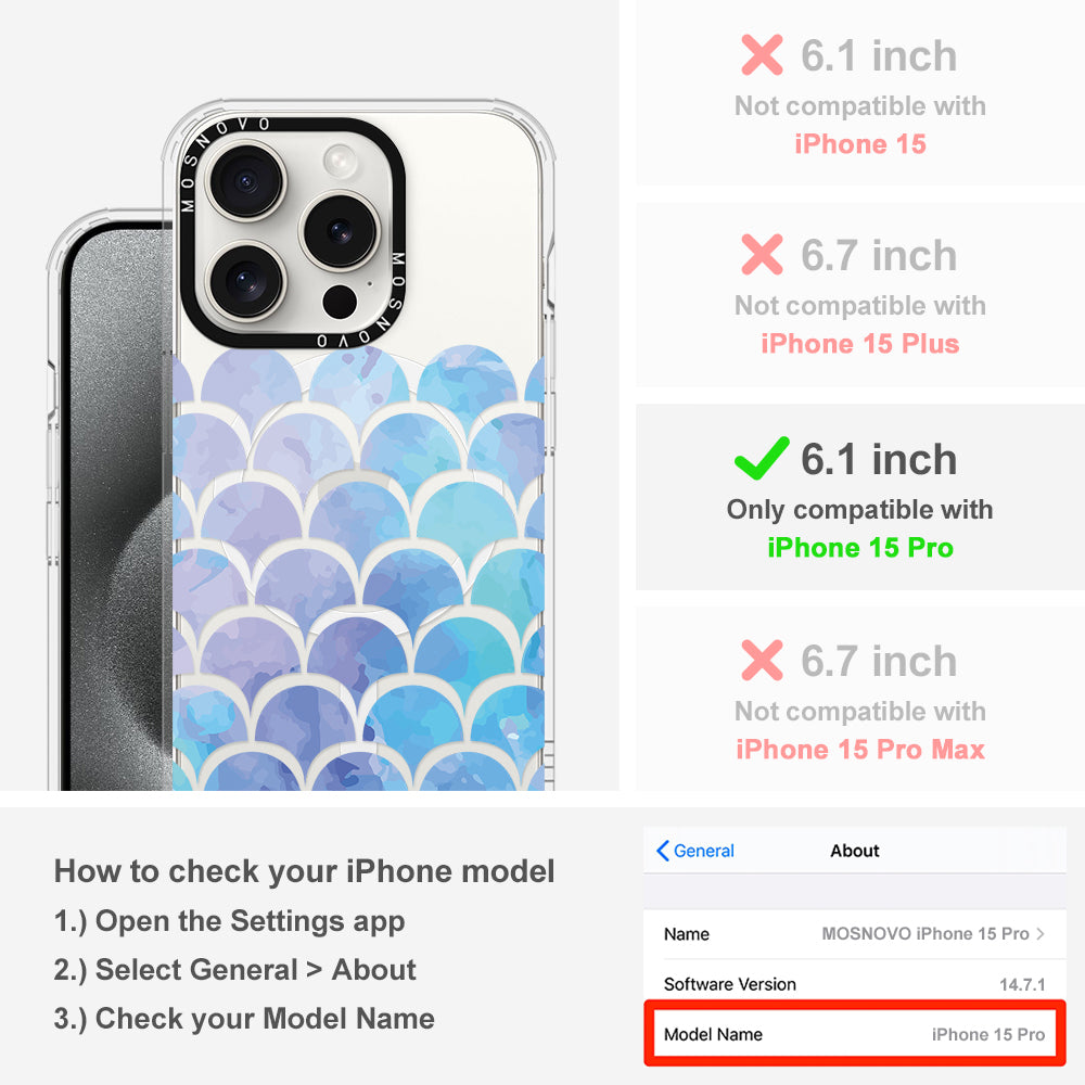 Mermaid Scales Phone Case - iPhone 15 Pro Case - MOSNOVO