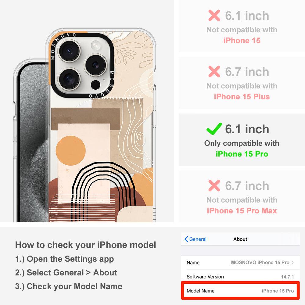 Minimalist Abstract Art Phone Case - iPhone 15 Pro Case - MOSNOVO