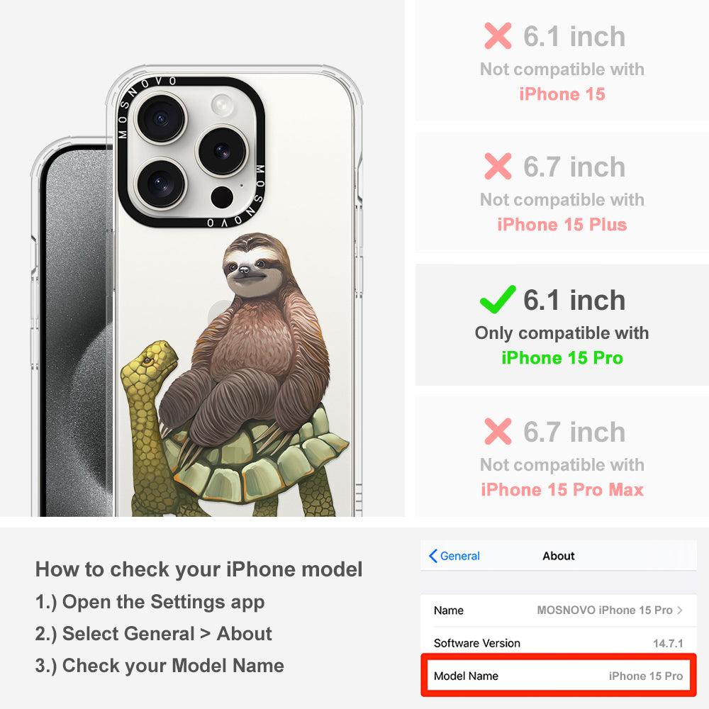 Sloth Turtle Phone Case - iPhone 15 Pro Case - MOSNOVO