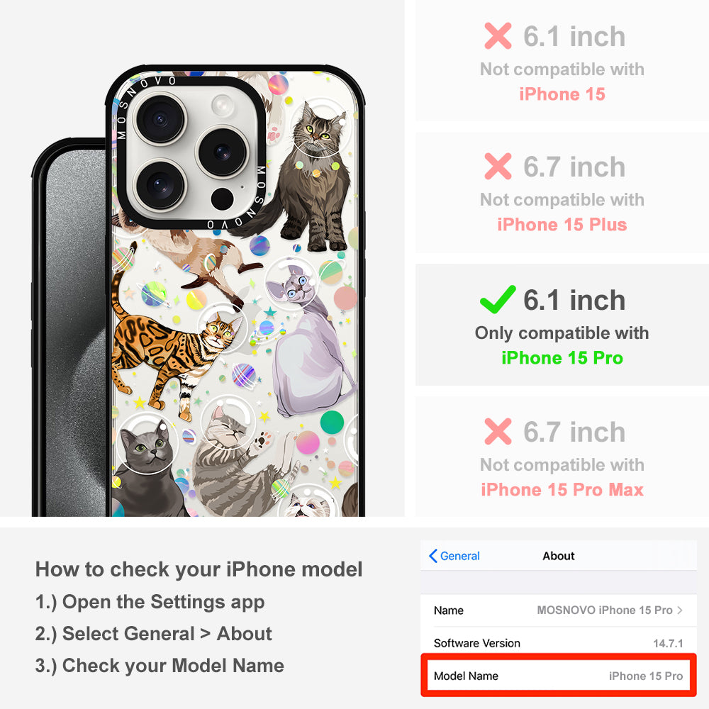 Space Cat Phone Case - iPhone 15 Pro Case - MOSNOVO