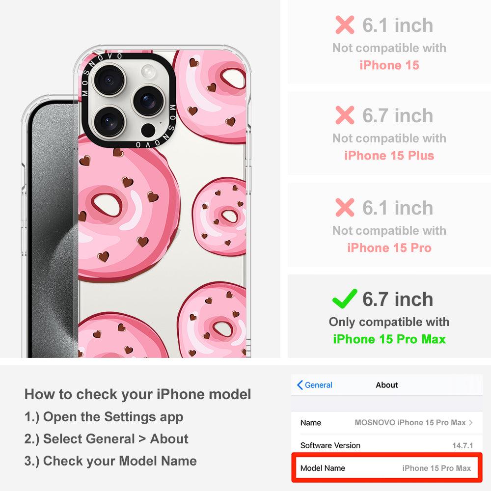 Pink Donuts Phone Case - iPhone 15 Pro Max Case - MOSNOVO